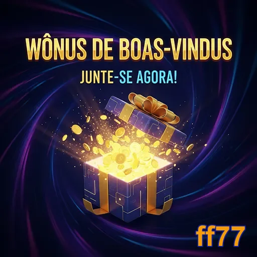 Imagem de bônus de boas-vindas do site ff77, destacando promoções e ofertas especiais.