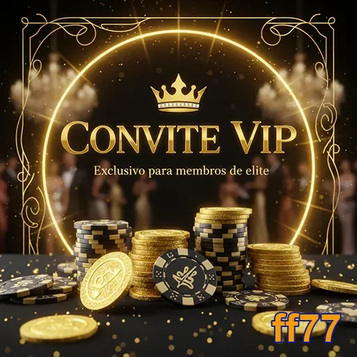 Convite VIP dos serviços do site ff77, com design elegante e exclusivo.